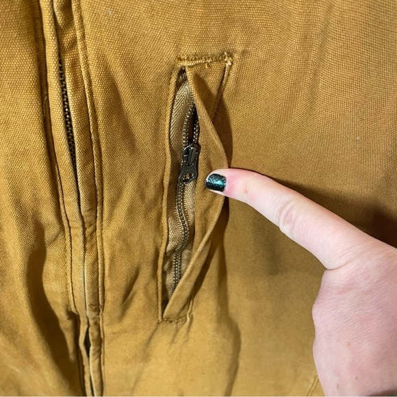 Tailor Vintage Pur Tec canvas vest Red Buffalo Plaid Lined Jacket Men’s large - Picture 5 of 7